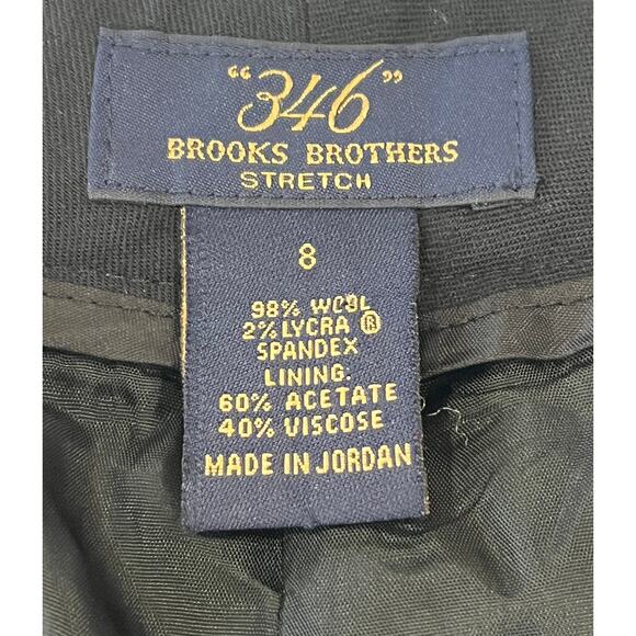 M3-1 BROOKS BROTHERS 346 Women's Wool Dress Pants Stretch Black Size 8 - Picture 6 of 10